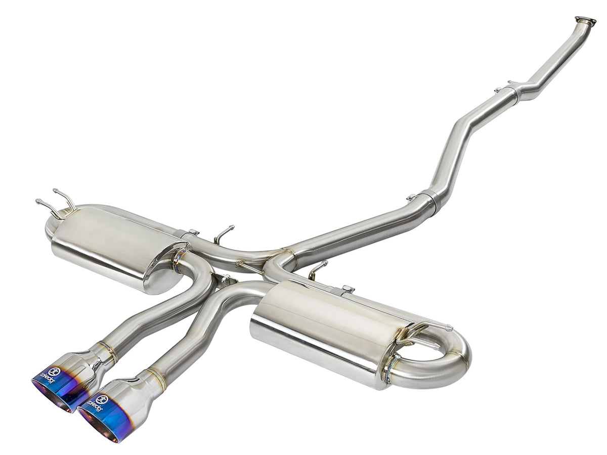 Takeda 3 Inch 304 Stainless Steel Cat-Back Exhaust System w/ Tips Honda Civic Si Sedan 17-20 L4-1.5L (t) aFe Power