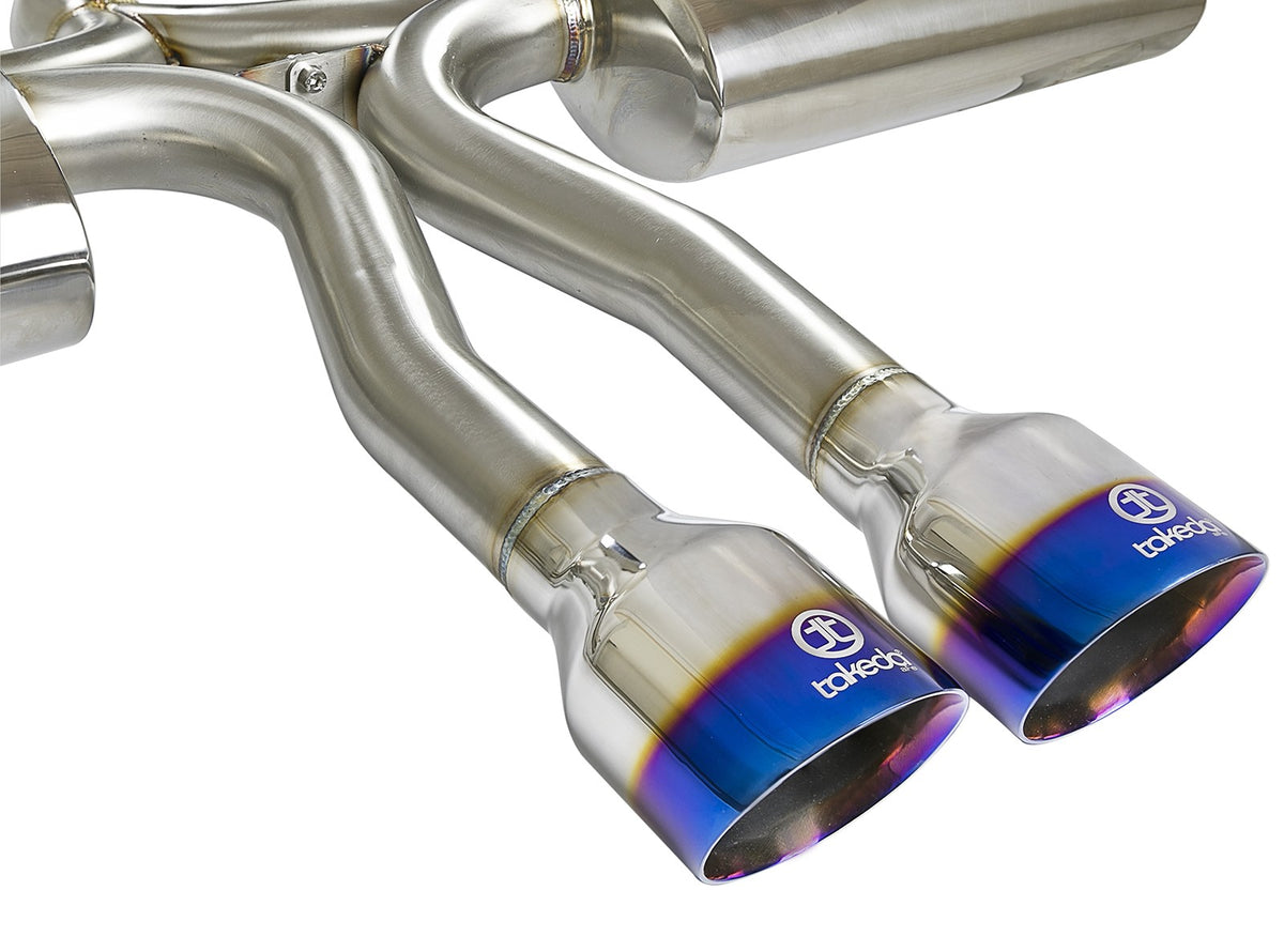 Takeda 3 Inch 304 Stainless Steel Cat-Back Exhaust System w/ Tips Honda Civic Si Sedan 17-20 L4-1.5L (t) aFe Power