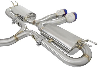 Takeda 3 Inch 304 Stainless Steel Cat-Back Exhaust System w/ Tips Honda Civic Si Sedan 17-20 L4-1.5L (t) aFe Power