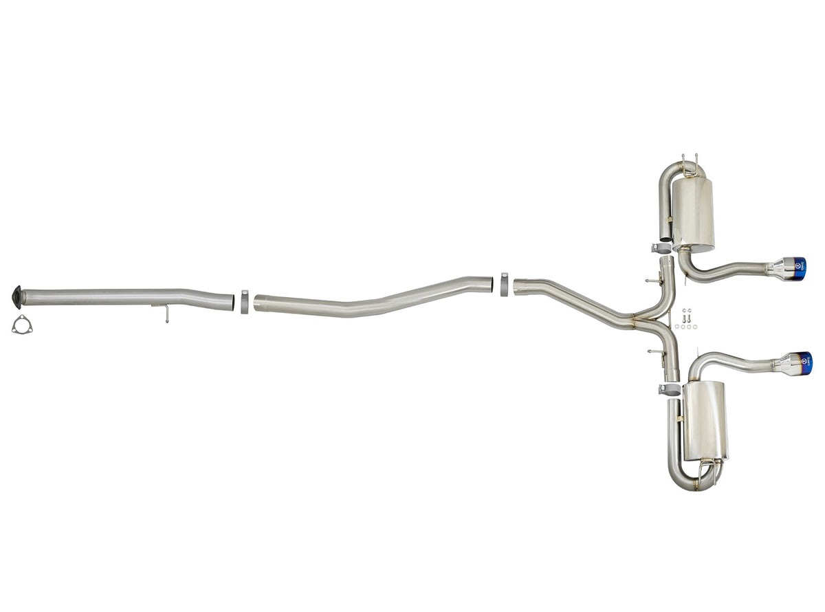 Takeda 3 Inch 304 Stainless Steel Cat-Back Exhaust System w/ Tips Honda Civic Si Sedan 17-20 L4-1.5L (t) aFe Power