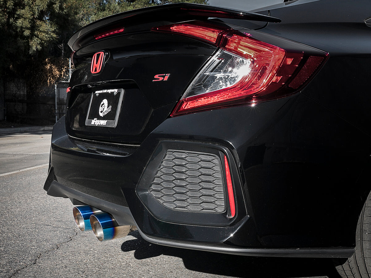 Takeda 3 Inch 304 Stainless Steel Cat-Back Exhaust System w/ Tips Honda Civic Si Sedan 17-20 L4-1.5L (t) aFe Power