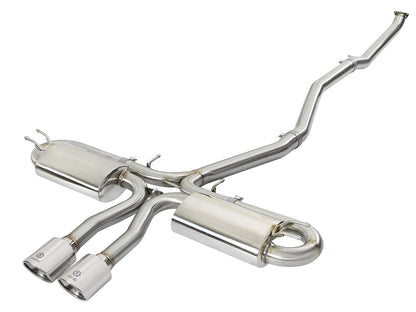 Takeda 3 Inch 304 Stainless Steel Cat-Back Exhaust System w/ Tips Honda Civic Si Sedan 17-20 L4-1.5L (t) aFe Power