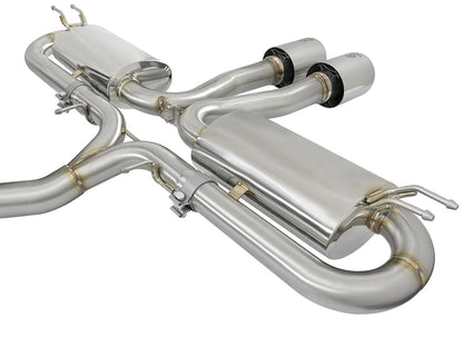 Takeda 3 Inch 304 Stainless Steel Cat-Back Exhaust System w/ Tips Honda Civic Si Sedan 17-20 L4-1.5L (t) aFe Power