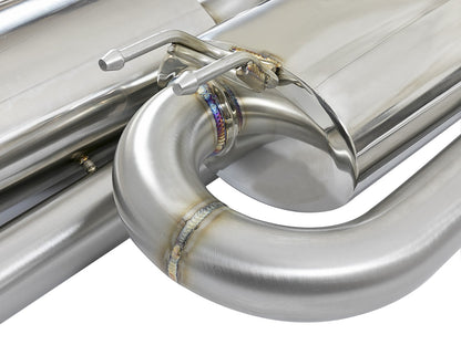 Takeda 3 Inch 304 Stainless Steel Cat-Back Exhaust System w/ Tips Honda Civic Si Sedan 17-20 L4-1.5L (t) aFe Power