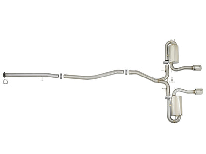 Takeda 3 Inch 304 Stainless Steel Cat-Back Exhaust System w/ Tips Honda Civic Si Sedan 17-20 L4-1.5L (t) aFe Power