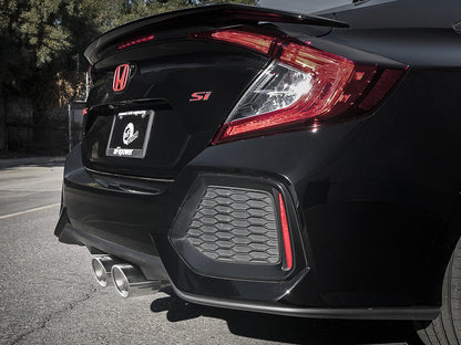 Takeda 3 Inch 304 Stainless Steel Cat-Back Exhaust System w/ Tips Honda Civic Si Sedan 17-20 L4-1.5L (t) aFe Power