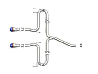 Takeda 2-1/2 Inch 304 Stainless Steel Axle-Back Exhaust System w/ Tips Honda Civic Sport 17-21 L4-1.5L (t) aFe Power