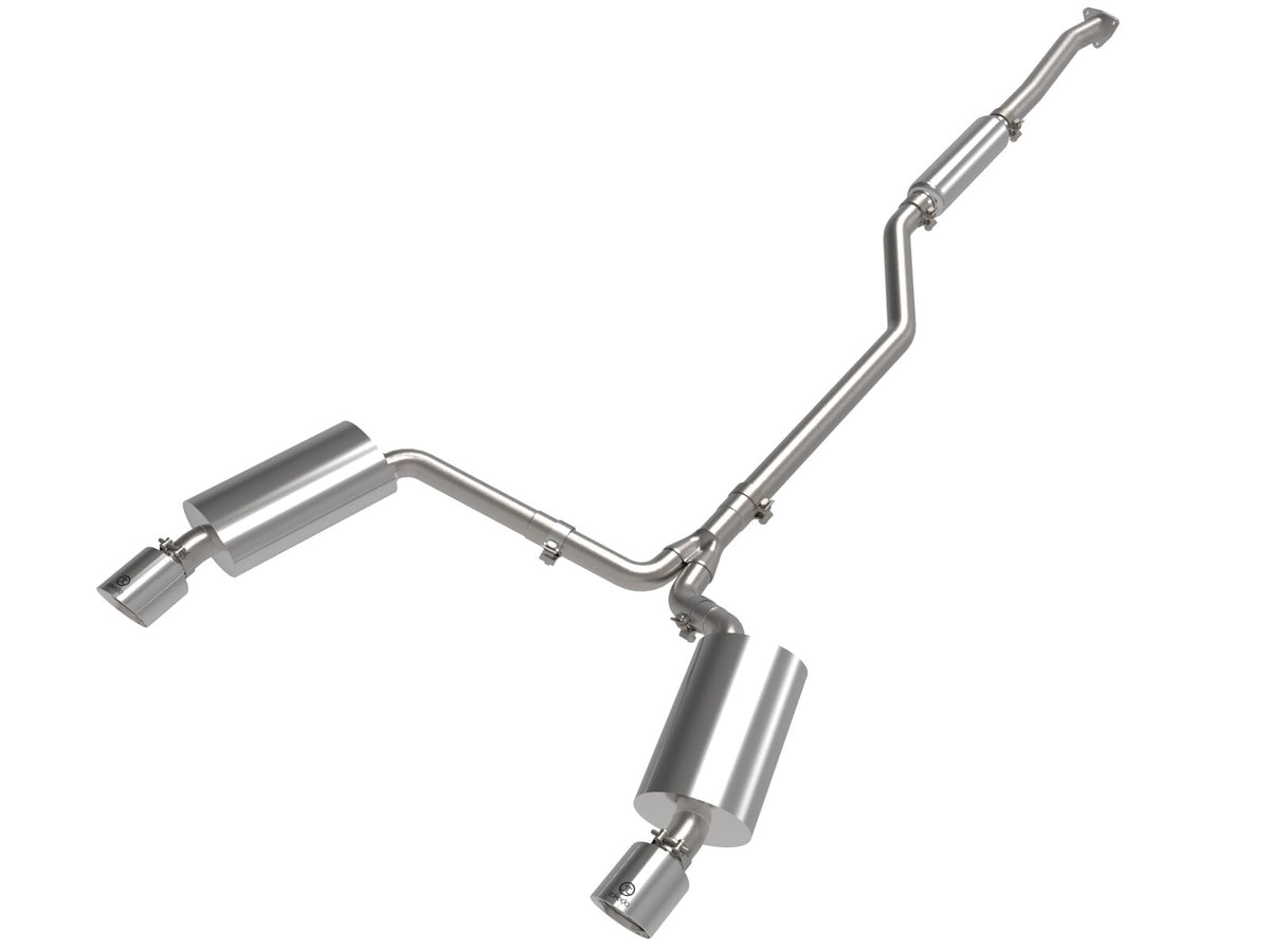 Takeda 2-1/2 Inch to 2-1/4 Inch 304 Stainless Steel Cat-Back Exhaust System Acura Tsx 09-14 L4-2.4L aFe Power