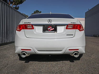 Takeda 2-1/2 Inch to 2-1/4 Inch 304 Stainless Steel Cat-Back Exhaust System Acura Tsx 09-14 L4-2.4L aFe Power