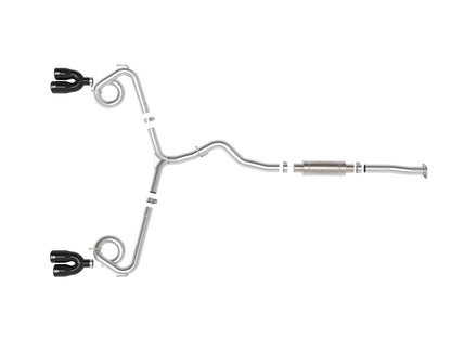 Takeda 3 Inch to 2-1/4 Inch 304 Stainless Steel Cat-Back Exhaust w/ Black Tip Subaru Wrx/STi 15-21 H4-2.0/2.5L (t) aFe Power