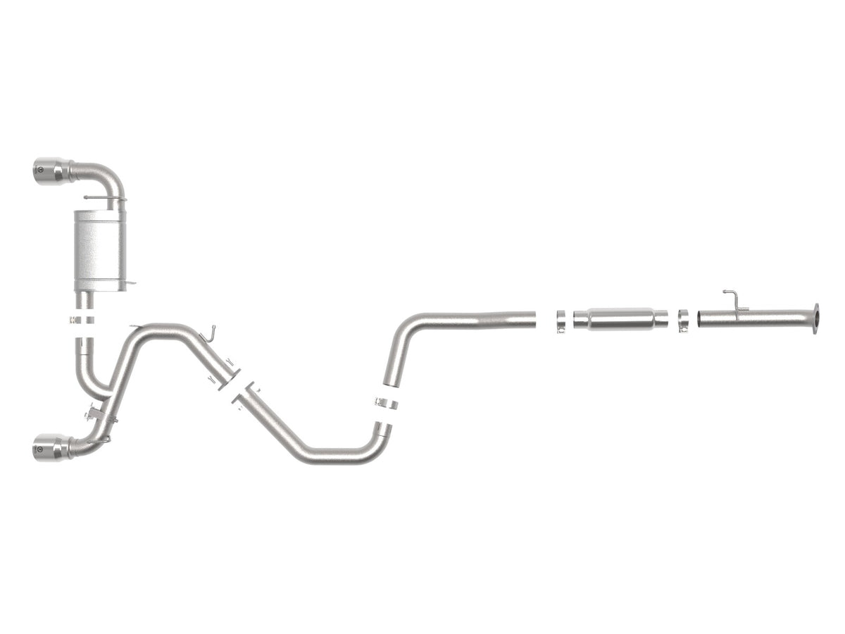 Takeda 3 Inch 304 Stainless Steel Cat-Back Exhaust System w/ Tips Hyundai Veloster N 19-20 L4-2.0L (t) aFe Power