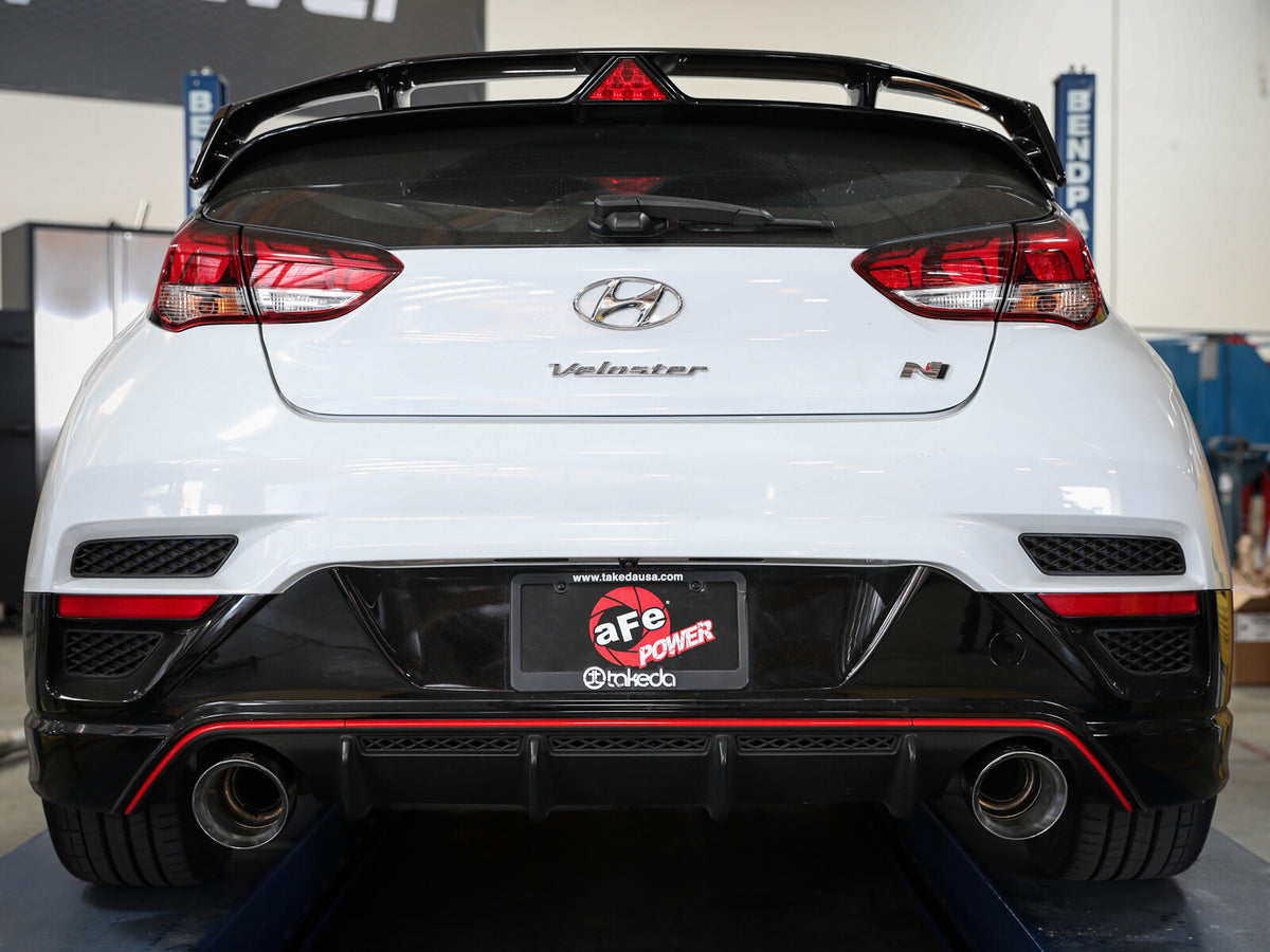 Takeda 3 Inch 304 Stainless Steel Cat-Back Exhaust System w/ Tips Hyundai Veloster N 19-20 L4-2.0L (t) aFe Power