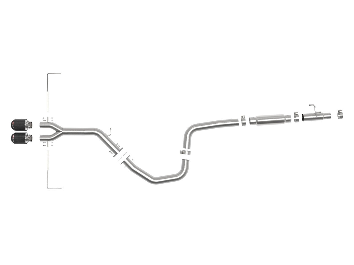 Takeda 3 Inch to 2-1/2 Inch 304 Stainless Steel Cat-Back Exhaust Hyundai Veloster 19-21 L4-1.6L (t) aFe Power