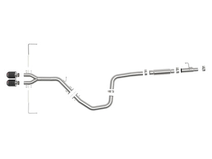 Takeda 3 Inch to 2-1/2 Inch 304 Stainless Steel Cat-Back Exhaust Hyundai Veloster 19-21 L4-1.6L (t) aFe Power