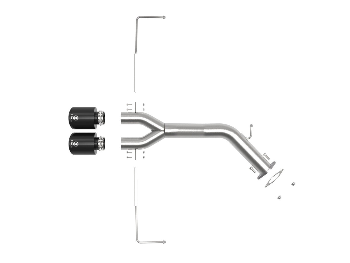 Takeda 3 Inch to 2-1/2 Inch 304 Stainless Steel Axle-Back Exhaust Tip Hyundai Veloster 19-21 L4-1.6L (t) aFe Power
