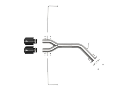 Takeda 3 Inch to 2-1/2 Inch 304 Stainless Steel Axle-Back Exhaust Tip Hyundai Veloster 19-21 L4-1.6L (t) aFe Power