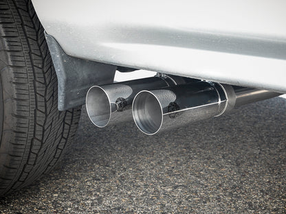 Rebel Series 3 Inch to 2-1/2 Inch 409 Stainless Steel Cat-Back Exhaust w/ Polish Tip Silverado/Sierra 1500 09-18 Crew Cab/Long Bed V6-4.3/V8-4.8/5.3L aFe Power