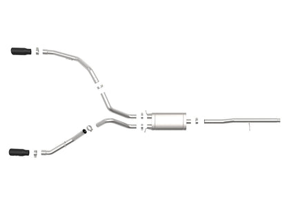 Apollo GT Series 3 Inch 409 Stainless Steel Cat-Back Exhaust System w/ Tip GM Silverado/Sierra 1500 09-19 V6-4.3/V8-4.8/5.3L aFe Power
