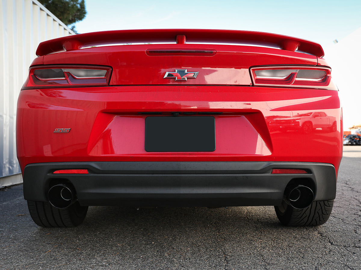 Mach Force-Xp 2-1/2 Inch 409 Stainless Steel Axle-Back Exhaust System Black Tips Chevrolet Camaro SS 16-24 V8-6.2L aFe Power