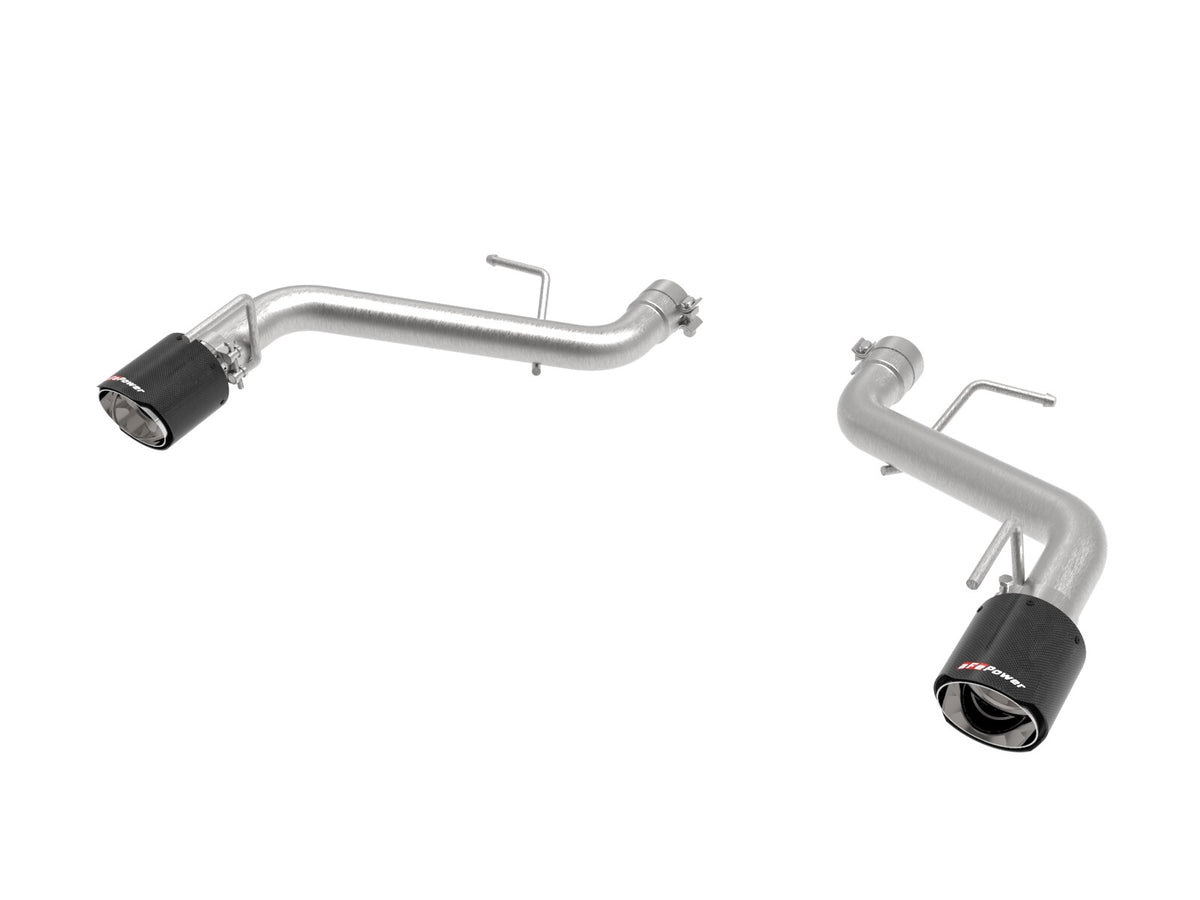 Mach Force-Xp 2-1/2 Inch 409 Stainless Steel Axle-Back Exhaust System Carbon Fiber Chevrolet Camaro SS 16-24 V8-6.2L aFe Power