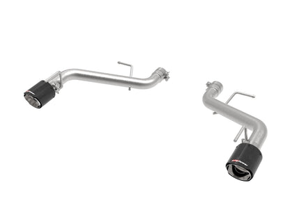 Mach Force-Xp 2-1/2 Inch 409 Stainless Steel Axle-Back Exhaust System Carbon Fiber Chevrolet Camaro SS 16-24 V8-6.2L aFe Power