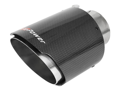 Mach Force-Xp 2-1/2 Inch 409 Stainless Steel Axle-Back Exhaust System Carbon Fiber Chevrolet Camaro SS 16-24 V8-6.2L aFe Power