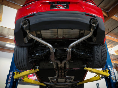 Mach Force-Xp 2-1/2 Inch 409 Stainless Steel Axle-Back Exhaust System Carbon Fiber Chevrolet Camaro SS 16-24 V8-6.2L aFe Power
