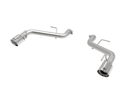 Mach Force-Xp 2-1/2 Inch 409 Stainless Steel Axle-Back Exhaust System Carbon Fiber Chevrolet Camaro SS 16-24 V8-6.2L aFe Power