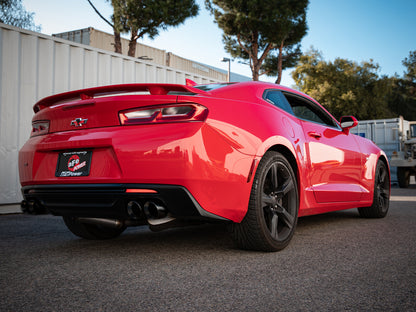 Mach Force-Xp 2-1/2 Inch 409 Stainless Steel Axle-Back Exhaust System Black Tips W/Mufflers Chevrolet Camaro SS 16-24 V8-6.2L aFe Power