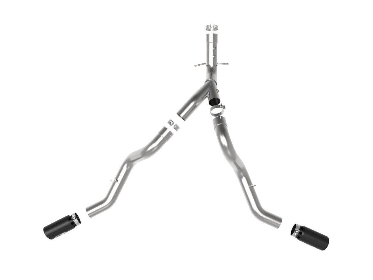 Large Bore-HD 4 Inch 409 Stainless Steel Dpf-Back Exhaust System w/ Tip GM Diesel Trucks 20-26 V8-6.6L (td) L5P aFe Power