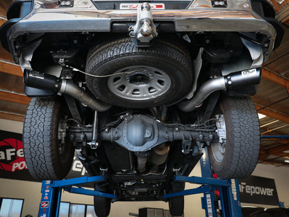 Large Bore-HD 4 Inch 409 Stainless Steel Dpf-Back Exhaust System w/ Tip GM Diesel Trucks 20-26 V8-6.6L (td) L5P aFe Power