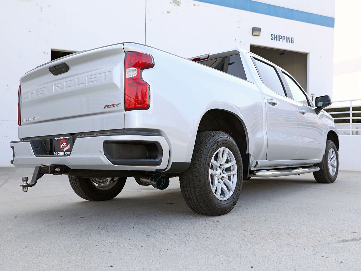 Large Bore-HD 3 Inch 409 Stainless Steel Dpf-Back Exhaust System w/ Tip GM Trucks 23-26 L6-3.0L (td) LZ0 aFe Power