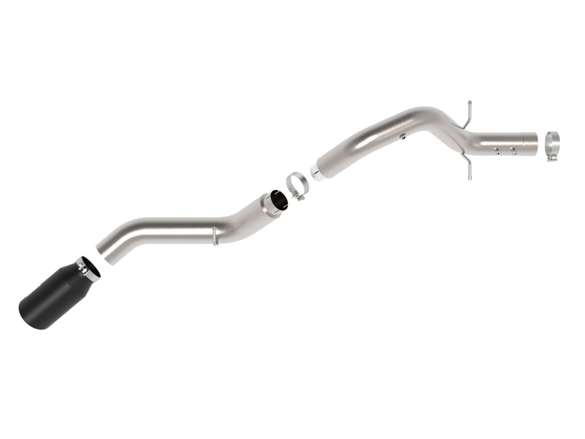Large Bore-HD 5 Inch 409 Stainless Steel Dpf-Back Exhaust System w/ Tip GM Diesel Trucks 24-26 V8-6.6L (td) L5P aFe Power