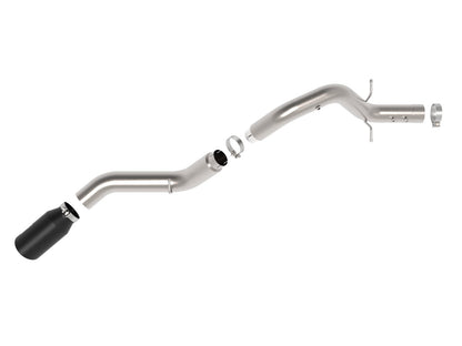 Large Bore-HD 5 Inch 409 Stainless Steel Dpf-Back Exhaust System w/ Tip GM Diesel Trucks 24-26 V8-6.6L (td) L5P aFe Power