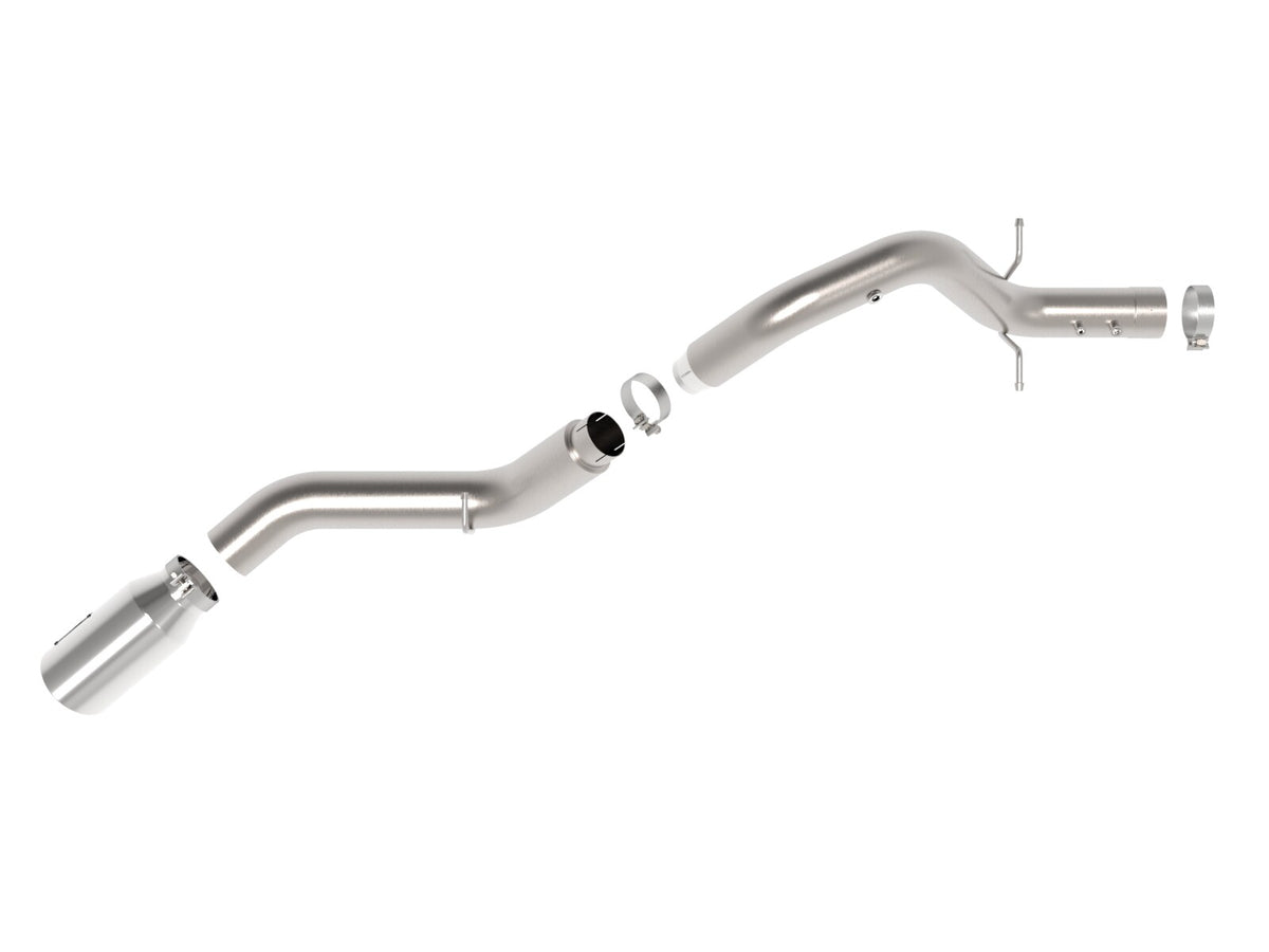 Large Bore-HD 5 Inch 409 Stainless Steel Dpf-Back Exhaust System w/ Tip GM Diesel Trucks 24-26 V8-6.6L (td) L5P aFe Power