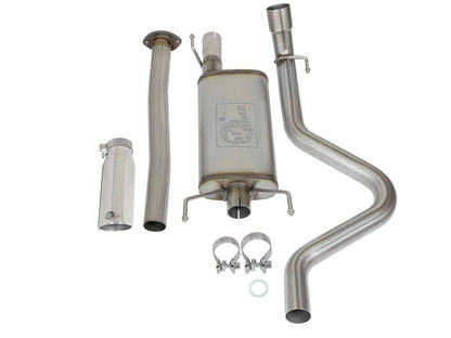 Mach Force-Xp 2-1/2 Inch 409 Stainless Steel Cat-Back Exhaust System w/ Tip Toyota Tacoma 05-12 L4-2.7L aFe Power