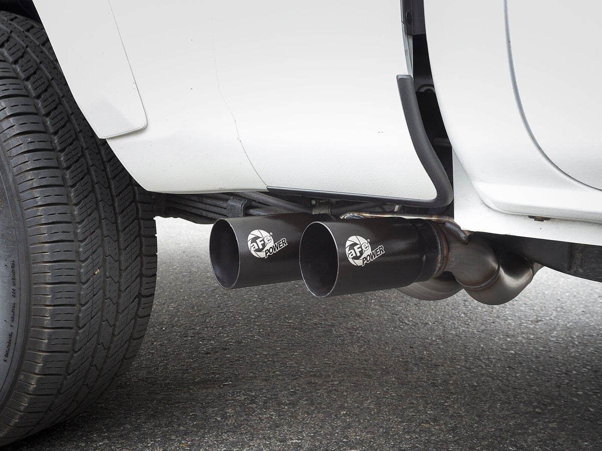 Rebel Series 3 Inch Cat-Back Exhaust System w/ Dual Mid-Side Exit Tips Toyota Tacoma 16-23 V6-3.5L aFe Power