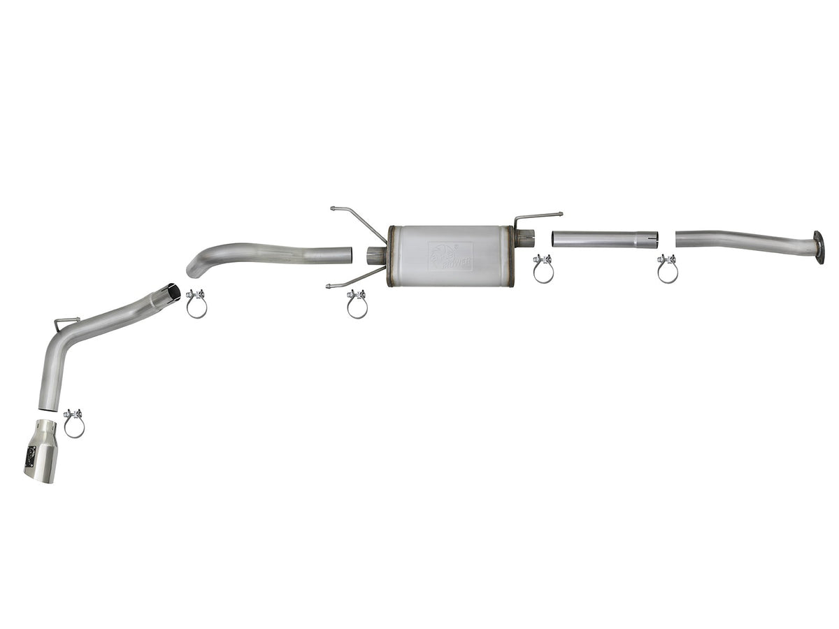 Mach Force-Xp 2-1/2 Inch 304 Stainless Steel Cat-Back Exhaust w/Tips Toyota Tacoma 16-23 L4-2.7L/V6-3.5L aFe Power