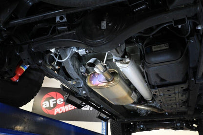 Rock Basher 2-1/2 Inch 409 Stainless Steel Axle-Back Hi-Tuck Exhaust System Toyota Tacoma 24-26 L4-2.4L (t) aFe Power