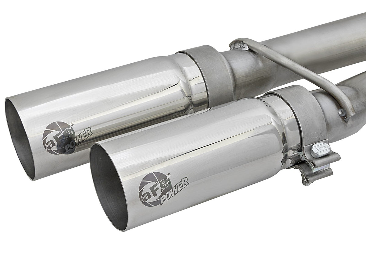 Rebel Series 3 Inch 409 Stainless Steel Cat-Back Exhaust System w/Polished Tip Nissan Titan 04-15 V8-5.6L aFe Power