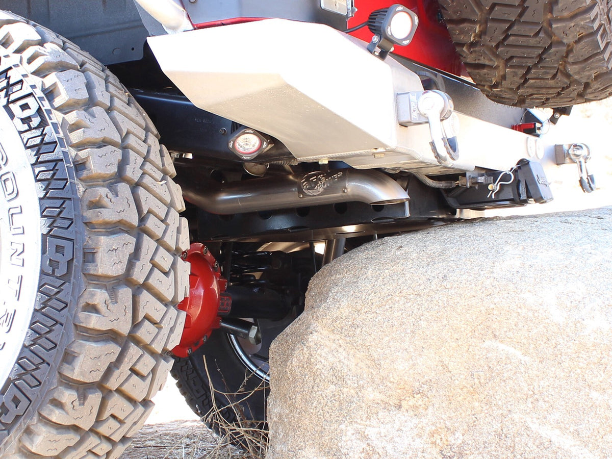 Mach Force-Xp 3 Inch 409 Stainless Steel Cat-Back Hi-Tuck Exhaust System Jeep Wrangler (JK) 12-18 V6-3.6L aFe Power