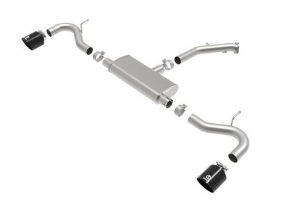 Takeda 2-1/2 Inch 409 Stainless Steel Axle-Back Exhaust w Tips Hyundai Elantra GT 18-20 L4-1.6L (t) aFe Power