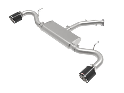 Takeda 2-1/2 Inch 409 Stainless Steel Axle-Back Exhaust w Tips Hyundai Elantra GT 18-20 L4-1.6L (t) aFe Power