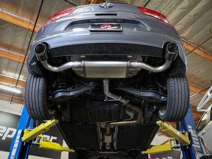 Takeda 2-1/2 Inch 409 Stainless Steel Axle-Back Exhaust w Tips Hyundai Elantra GT 18-20 L4-1.6L (t) aFe Power