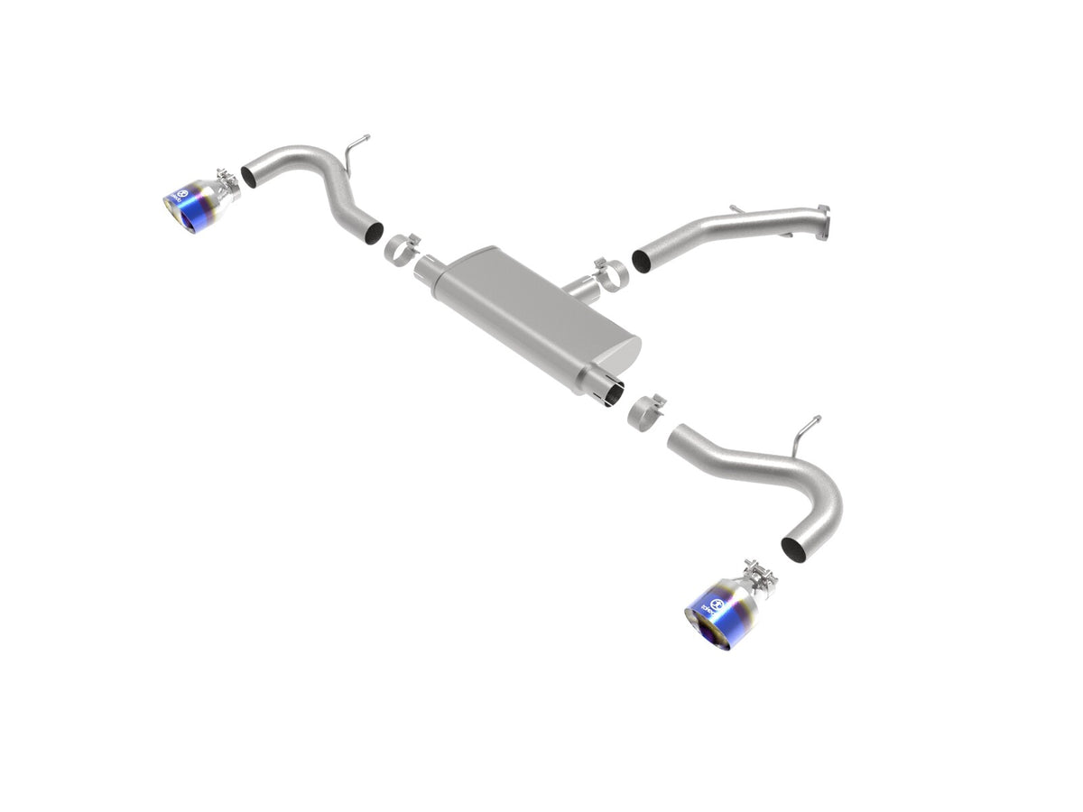 Takeda 2-1/2 Inch 409 Stainless Steel Axle-Back Exhaust w Tips Hyundai Elantra GT 18-20 L4-1.6L (t) aFe Power