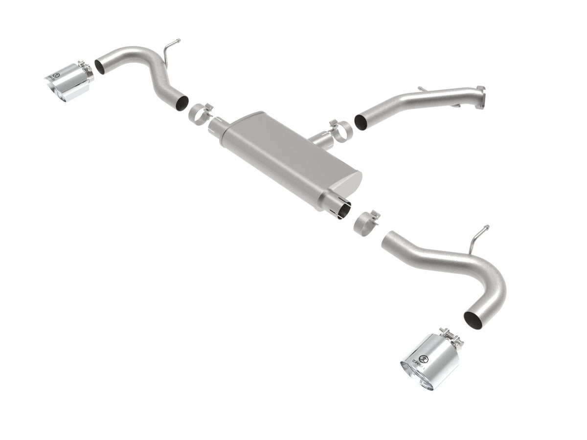 Takeda 2-1/2 Inch 409 Stainless Steel Axle-Back Exhaust w Tips Hyundai Elantra GT 18-20 L4-1.6L (t) aFe Power