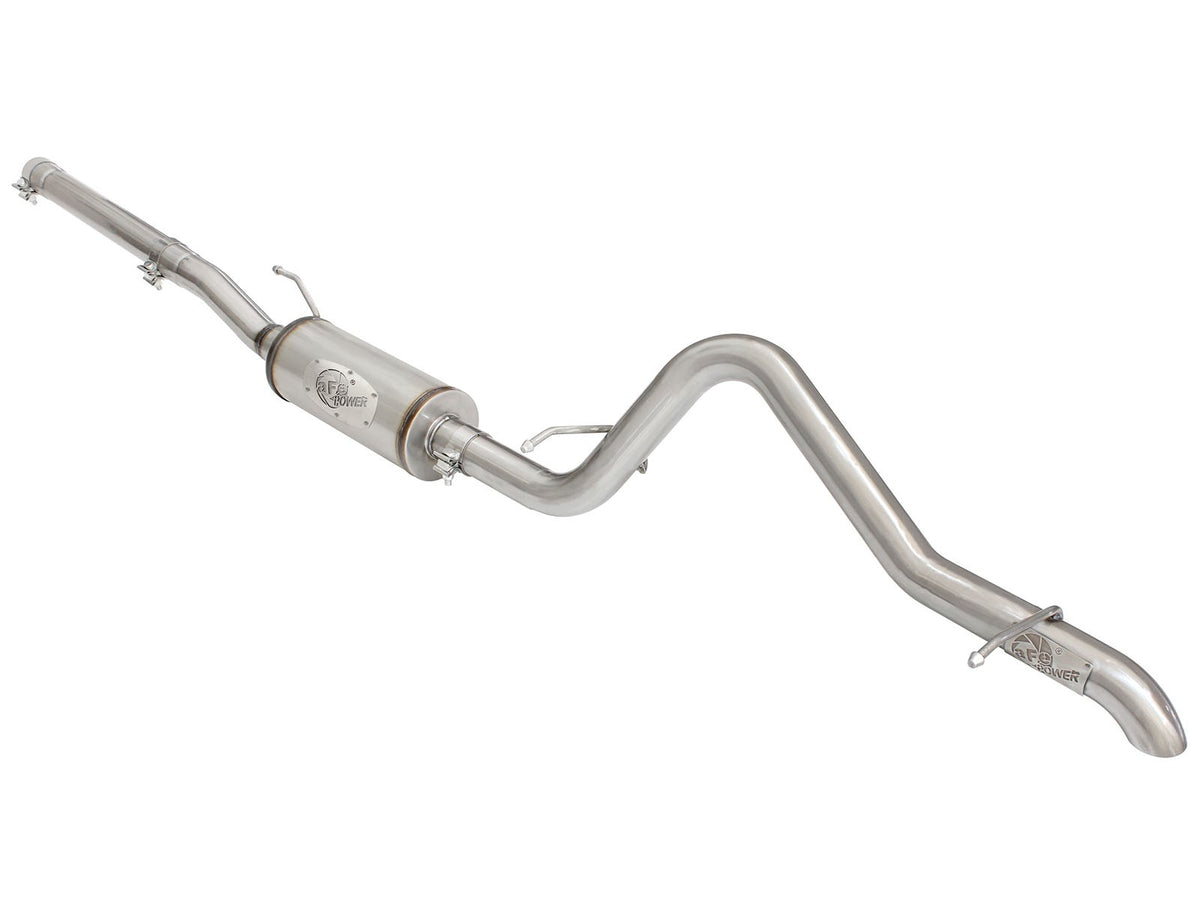 Mach Force-Xp 2-1/2 Inch 409 SS Cat-Back Hi-Tuck Exhaust w/14 Inch muffler Jeep Wrangler (JK) 07-18 V6-3.6L/3.8L aFe Power