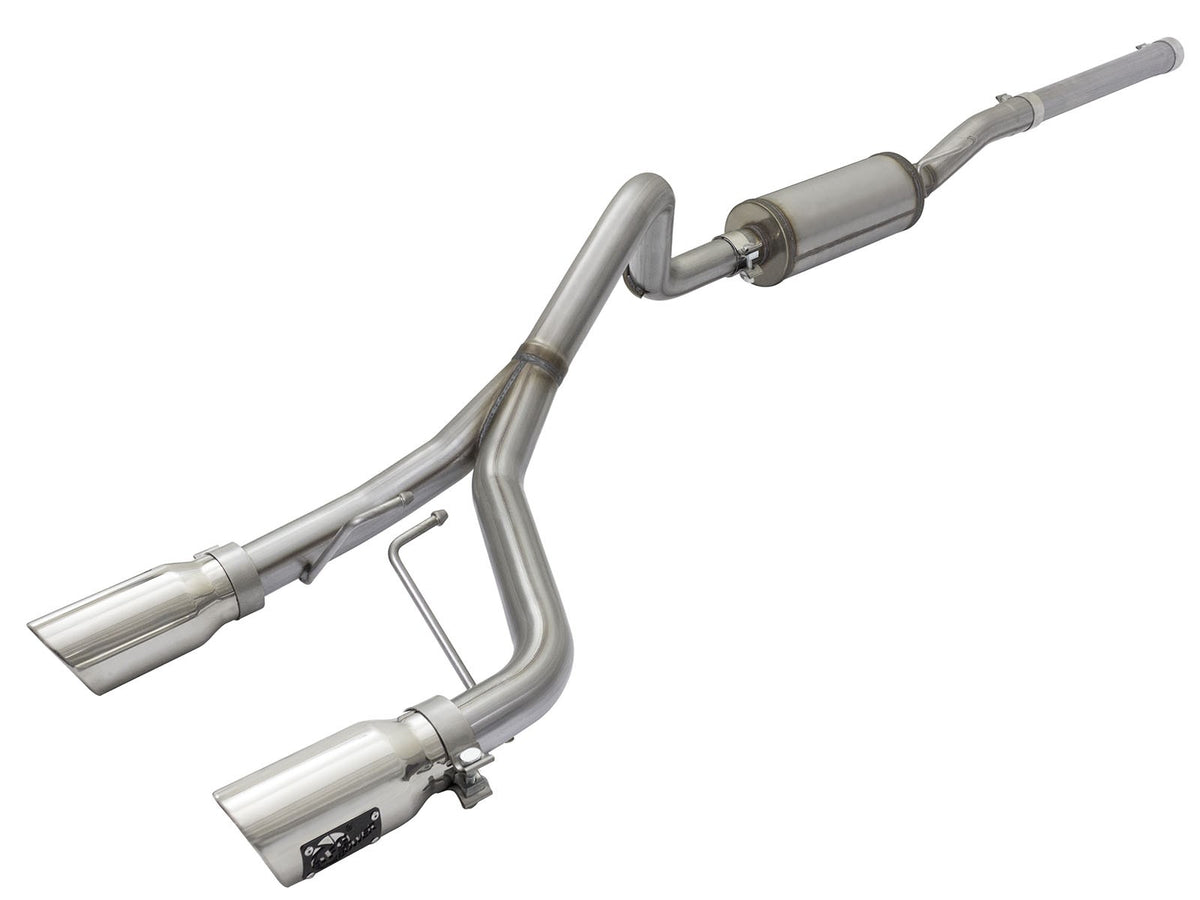 Rebel Series 2-1/2 Inch 409 Stainless Steel Cat-Back Exhaust System w/Polished Tip Jeep Wrangler (JK) 2/4 Door 07-18 V6-3.6L/3.8L aFe Power