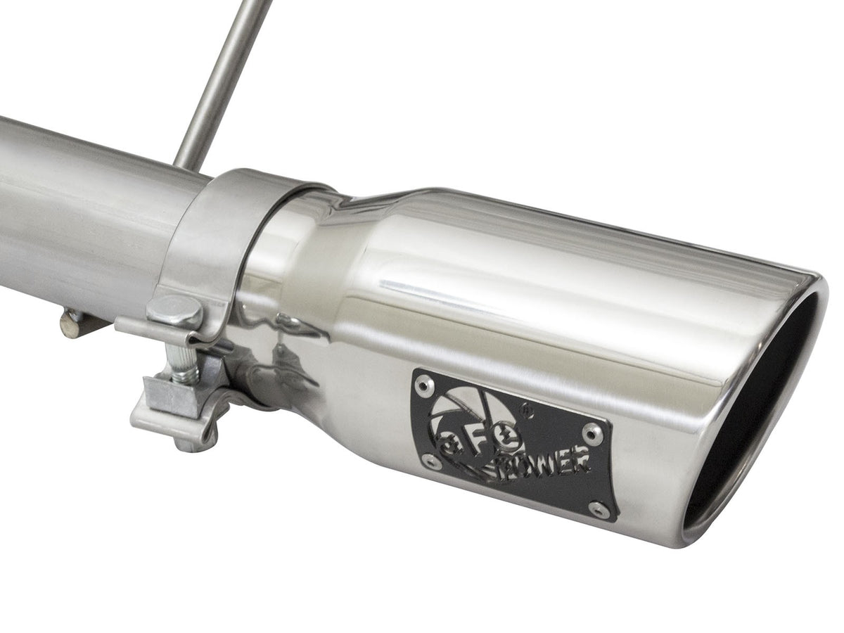 Rebel Series 2-1/2 Inch 409 Stainless Steel Cat-Back Exhaust System w/Polished Tip Jeep Wrangler (JK) 2/4 Door 07-18 V6-3.6L/3.8L aFe Power