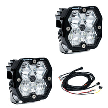 Squadron 2.0 Pro Black LED Auxiliary Light Pod Pair Universal Clear Driving/Combo Baja Designs